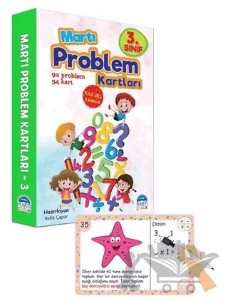3. Sınıf Problem Kartları - Yaz Sil Kalemli – Refik Çapar – Martı Çocuk Yayınları kitap kapağı