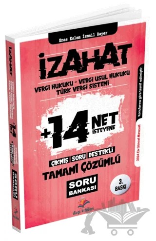 İzahat Vergi Hukuku, Vergi Usul Hukuku, Türk Vergi Sistemi Çıkmış Soru Destekli Tamamı Çözümlü Soru Bankası – İsmail Eslem Bayer, Hakan Esmeray – Dizgi Kitap kitap kapağı