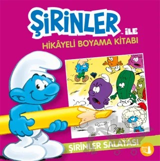 Şirinler İle Hikaye Boyama Kitabı - Şirinler Salatası – Kolektif – Büyülü Fener Yayınları kitap kapağı