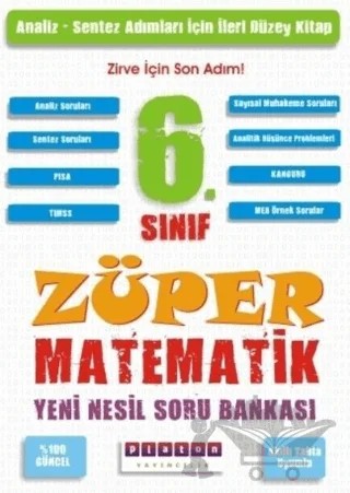 6. Sınıf Züper Matematik Yeni Nesil Soru Bankası – Kolektif – Platon Yayıncılık kitap kapağı