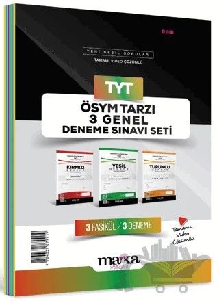 2025 TYT ÖSYM Tarzı 3 Genel Deneme Sınavı Seti Tamamı Video Çözümlü – Kolektif – Marka Yayınları kitap kapağı