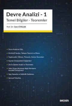 Devre Analizi – 1 Temel Bilgiler – Teoremler – Cem Civelek – Seçkin Yayıncılık kitap kapağı
