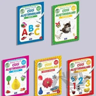 Çizgi Alıştırmaları Seti - 5 Kitap Takım – Kolektif – Parıltı Yayınları kitap kapağı