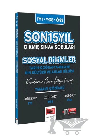 Yargı Yayınları 2023 TYT YGS ÖSS Sosyal Bilimler (Tarih-Coğrafya-Felsefe-Din Kültürü ve Ahlak Bilgisi) Son 15 Yıl Çıkmış Sınav Soruları – Kolektif – Yargı Yayınevi kitap kapağı