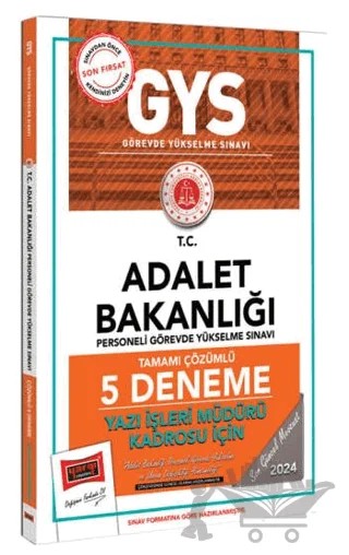 GYS Adalet Bakanlığı Yazı İşleri Müdürü Kadrosu İçin Tamamı Çözümlü 5 Deneme – Kolektif – Yargı Yayınevi kitap kapağı