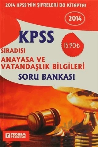 2014 KPSS Sıradışı Anayasa ve Vatandaşlık Bilgileri Soru Bankası – Aydın Dursun – Teorem Yayıncılık kitap kapağı