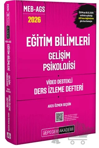 2026 MEB AGS Eğitim Bilimleri Gelişim Psikolojisi Video Destekli Ders İzleme Defteri – Arzu Özmen Seçgin – Pegem Akademi Yayıncılık kitap kapağı