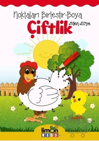 Çiftlik - Noktaları Birleştir-Boya – Kolektif – limonKIDS kitap kapağı