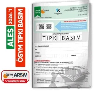 ALES 2026/1 ÖSYM Tıpkı Basım Çıkmış Soru Deneme Kitapçığı Video/PDF Çözümlü Türkiye Geneli – Kolektif – Karakutu Yayın kitap kapağı