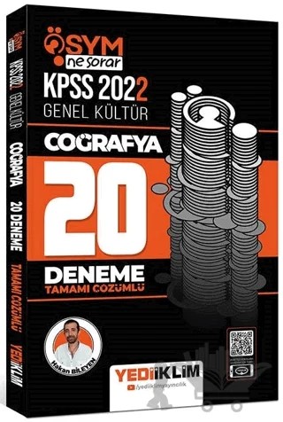 2022 KPSS Genel Kültür ÖSYM Ne Sorar Coğrafya Tamamı Çözümlü 20 Deneme – Hakan Bileyen – Yediiklim Yayınları kitap kapağı