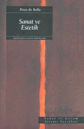 Sanat ve Estetik – Peter De Bolla – Ayrıntı Yayınları kitap kapağı