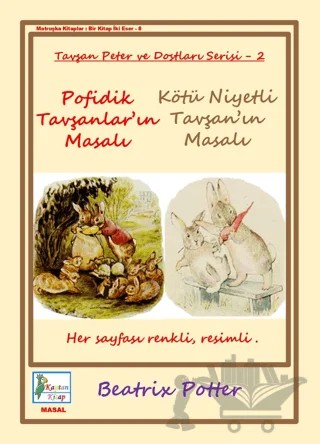 Pofidik Tavşanlar’ın Masalı-Kötü Niyetli Tavşan’ın Masalı – Beatrix Potter – Kaptan Kitap kitap kapağı