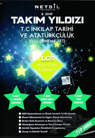 8. Sınıf LGS İnkılap Tarihi ve Atatürkçülük Deneme – Kolektif – Netbil Yayıncılık kitap kapağı