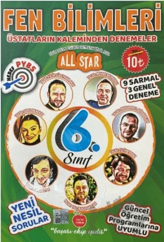 6. Sınıf Fen Bilimleri All Star 12 Deneme – Kolektif – Newton Yayınları kitap kapağı