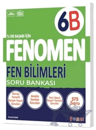 6 Fen Bilimleri B Soru Bankası – Faruk Ilgaz – Fenomen Yayınları kitap kapağı