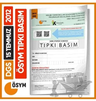 DGS 2012 ÖSYM Tıpkı Basım Çıkmış Soru Deneme Kitapçığı Yeni Baskı Türkiye Geneli Dijital Çözümlü – Kolektif – Karakutu Yayın kitap kapağı
