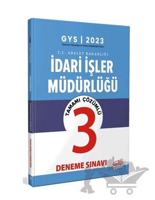 GYS Adalet Bakanlığı İdari İşler Müdürlüğü Çözümlü 3 Deneme Sınavı – Kolektif – Editör Yayınevi kitap kapağı