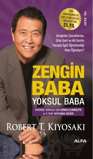 Zengin Baba Yoksul Baba – Robert T. Kiyosaki – Alfa Yayınları kitap kapağı