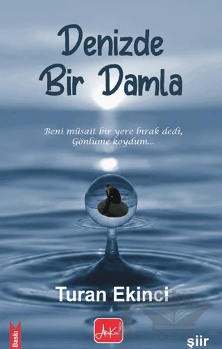 Denizde Bir Damla – Turan Ekinci – Atakar Yayıncılık kitap kapağı
