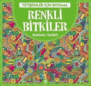 Renkli Bitkiler - Yetişkinler İçin Boyama – Gizem Ulaş – Dokuz Yayınları kitap kapağı