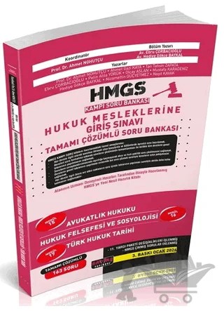 HMGS Kampı Avukatlık Hukuku, Hukuk Felsefesi ve Sosyolojisi, Türk Hukuk Tarihi Soru Bankası – Ebru Çorbacıoğlu, Hediye Gökçe Baykal – Savaş Yayınevi kitap kapağı
