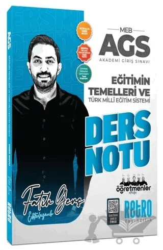 2026 MEB-AGS Eğitimin Temelleri ve Türk Milli Eğitim Sistemi Ders Notu – Fatih Genç – Retro Yayıncılık kitap kapağı