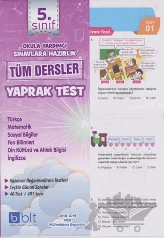 5. Sınıf Tüm Dersler Yaprak Test – Kolektif – Bulut Eğitim ve Kültür Yayınları kitap kapağı