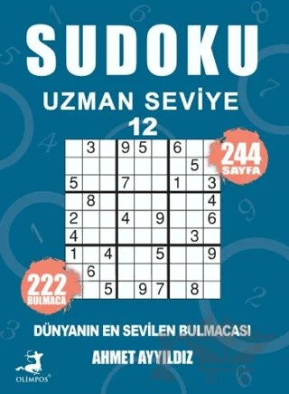 Sudoku Uzmanı Seviye 12 – Ahmet Ayyıldız – Olimpos Yayınları kitap kapağı