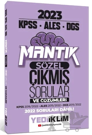 2023 KPSS ALES DGS Sözel Mantık Tamamı Çözümlü Çıkmış Sorular – Kolektif – Yediiklim Yayınları kitap kapağı