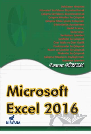 Microsoft Excel 2016 – Osman Gürkan – Nirvana Yayınları kitap kapağı