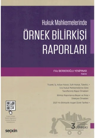 Hukuk Mahkemelerinde Örnek Bilirkişi Raporları – Filiz Berberoğlu Yenipınar – Seçkin Yayıncılık kitap kapağı