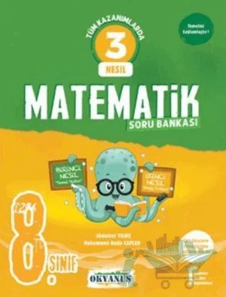 8. Sınıf 3 Nesil Matematik Soru Bankası – Muhammed Nadir Kaplan – Okyanus Yayınları kitap kapağı