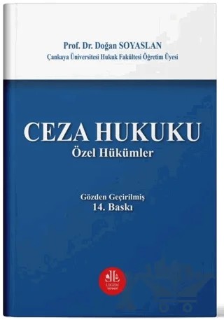 Ceza Hukuku Özel Hükümler – Doğan Soyaslan – Legem Yayınevi kitap kapağı