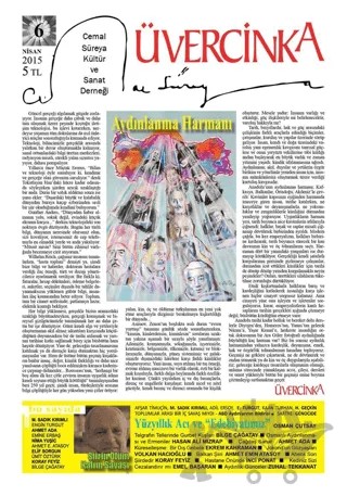 Üvercinka Dergisi Sayı: 6 - Nisan 2015 – Üvercinka Dergisi kitap kapağı