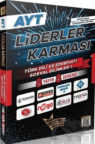 AYT Türk Dili ve Edebiyatı Sosyal Bilimler 1 - 8 Yayın 8 Deneme – Kollektif – Liderler Karması Yayınları kitap kapağı