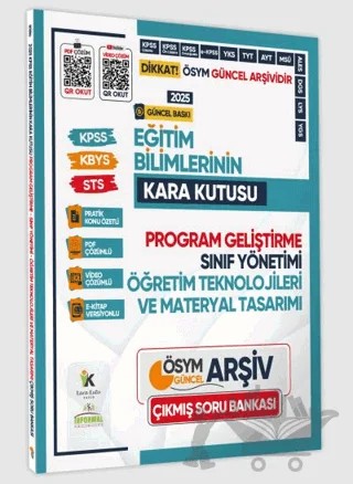 2025 Eğitim Bilimlerinin Kara Kutusu Program Geliştirme-Sınıf-Materyal Konu Ö. Çözümlü Soru Bankası – Kolektif – Karakutu Yayın kitap kapağı