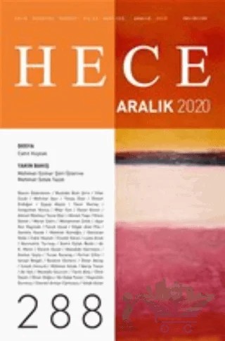 Hece Aylık Edebiyat Dergisi Sayı: 288 Aralık 2020 – Hece Dergisi kitap kapağı