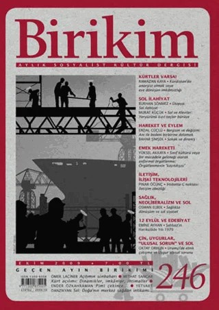 Birikim Aylık Sosyalist Kültür Dergisi Sayı: 246 Ekim 2009 – Birikim Yayınları kitap kapağı