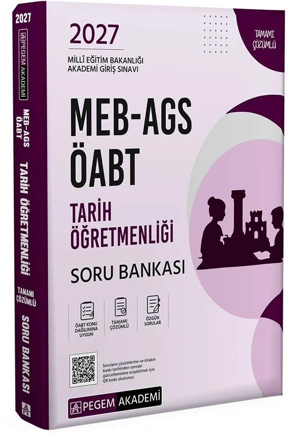 2027 MEB AGS ÖABT Tarih Öğretmenliği Tamamı Çözümlü Soru Bankası – Pegem Akademi Yayıncılık kitap kapağı