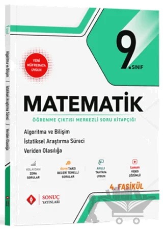 9. Sınıf Matematik Algoritma ve Bilişim İstatistiksel Araştırma Süreci Veriden Olasılığa – Kolektif – Sonuç Yayınları kitap kapağı