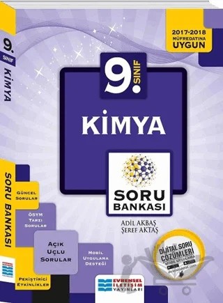 9. Sınıf Kimya Çözümlü Soru Bankası – Naci Koçak – Evrensel İletişim Yayınları kitap kapağı