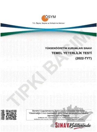 2022 TYT Tıpkı Basım Çıkmış Sorular – Kolektif – Sınav Yayınları kitap kapağı