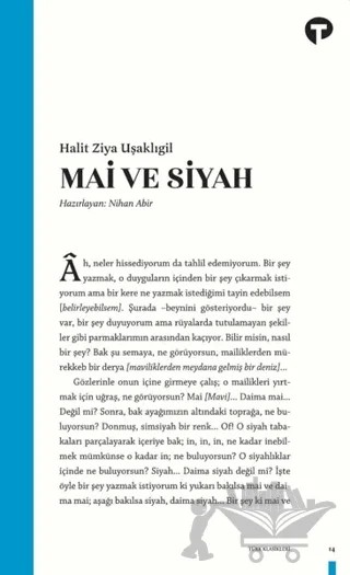 Mai ve Siyah – Halit Ziya Uşaklıgil – Turkuvaz Kitap kitap kapağı