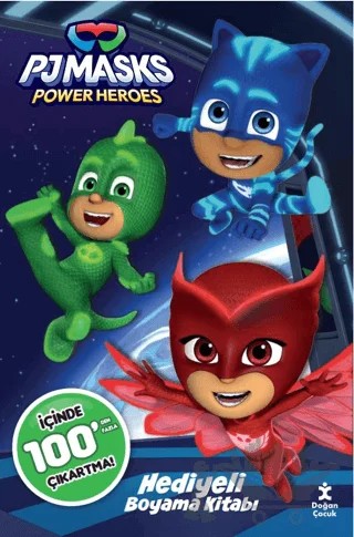 Pj Masks 100+ Çıkartma Hediyeli Boyama Kitabı – Kolektif – Doğan Çocuk kitap kapağı