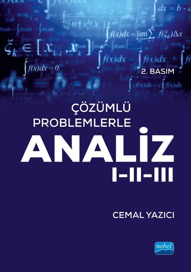 Çözümlü Problemlerle ANALİZ I-II-III – Cemal Yazıcı – Nobel Akademik Yayıncılık kitap kapağı