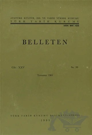 Belleten Sayı: 99 Cilt: 25 – Türk Tarih Kurumu Yayınları kitap kapağı