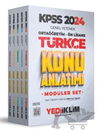 2024 KPSS Ortaöğretim-Önlisans Genel Yetenek Genel Kültür Konu Anlatımlı Modüler Set – Kolektif – Yediiklim Yayınları kitap kapağı