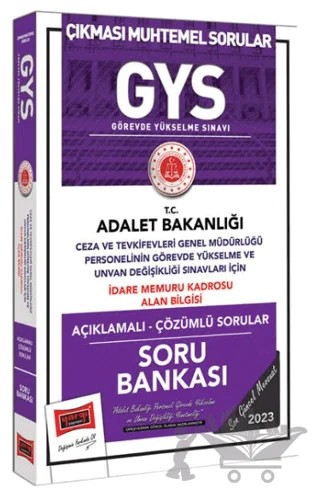Yargı Yayınları 2023 Adalet Bakanlığı Ceza ve Tevkifevleri Genel Müdürlüğü İdare Memuru Kadrosu Alan Bilgisi İçin Açıklamalı Soru Bankası – Kolektif – Yargı Yayınevi kitap kapağı