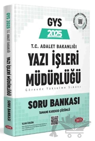 Adalet Bakanlığı Yazı İşleri Müdürlüğü GYS Soru Bankası - Karekod Çözümlü – Kolektif – Data Yayınları kitap kapağı