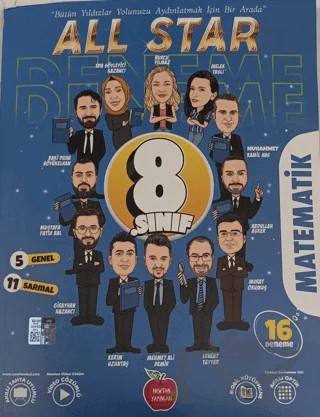 8. Sınıf All Star Matematik 16 Deneme – Kolektif – Newton Yayınları kitap kapağı